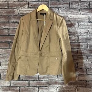 Talbots - Blazer - Women - Size 10 - Tan Khaki Lightweight Jacket